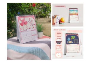 Bird Hand illustrated Desk Calendar Tints and Toons