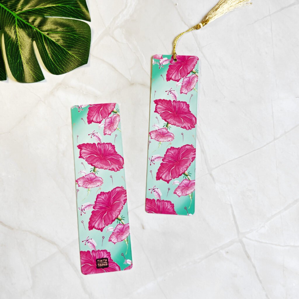 Hibiscus Floral Bookmark