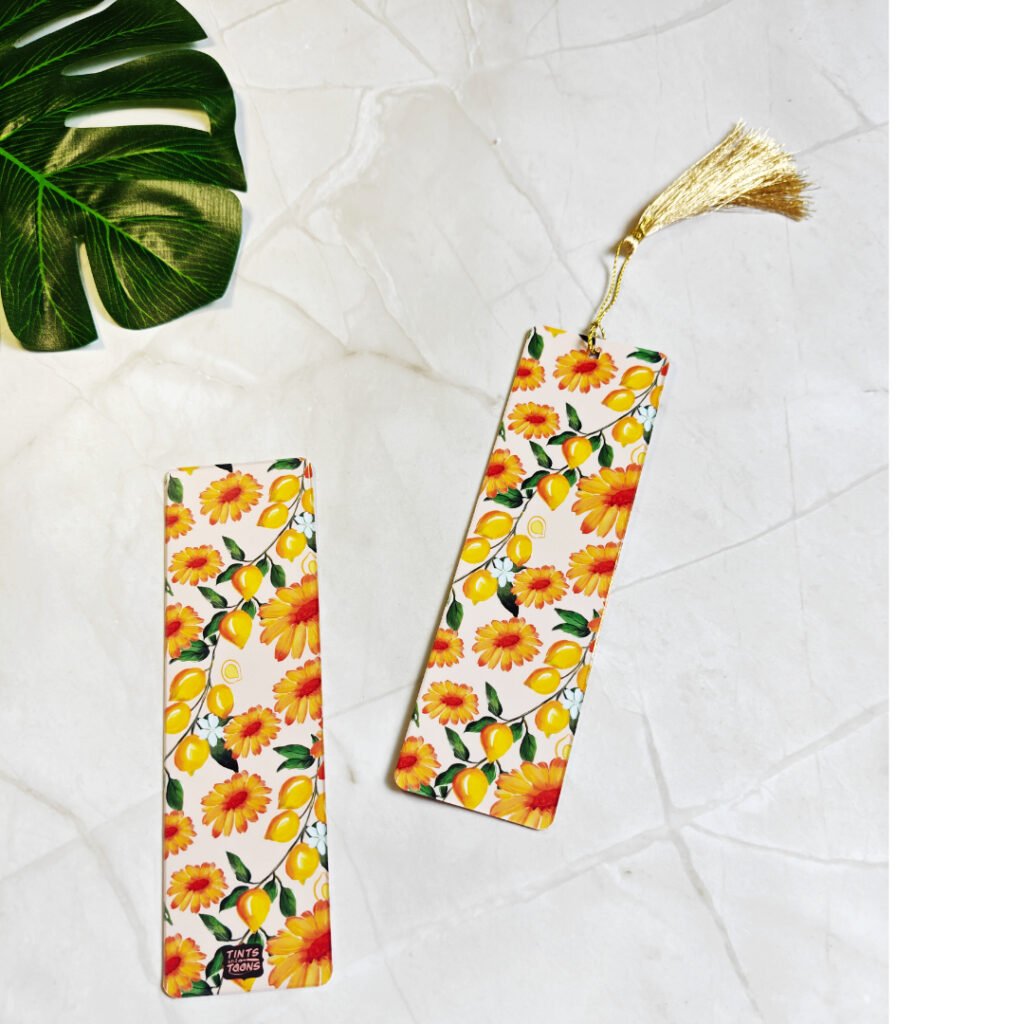 Lemon & Floral Bookmark
