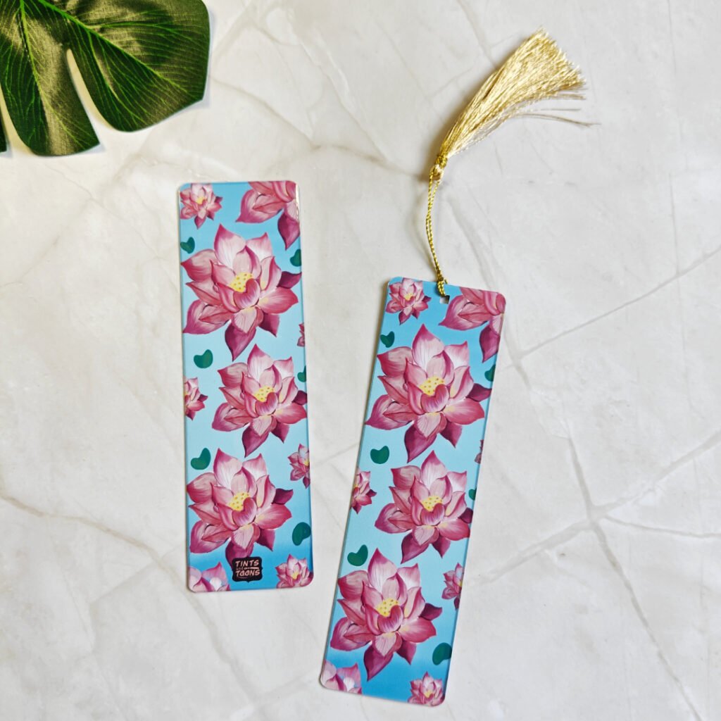 Lotus Floral Bookmark