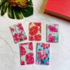 Magnetic Floral bookmarks_22 Set of 5 Pink magnetic bookmarks
