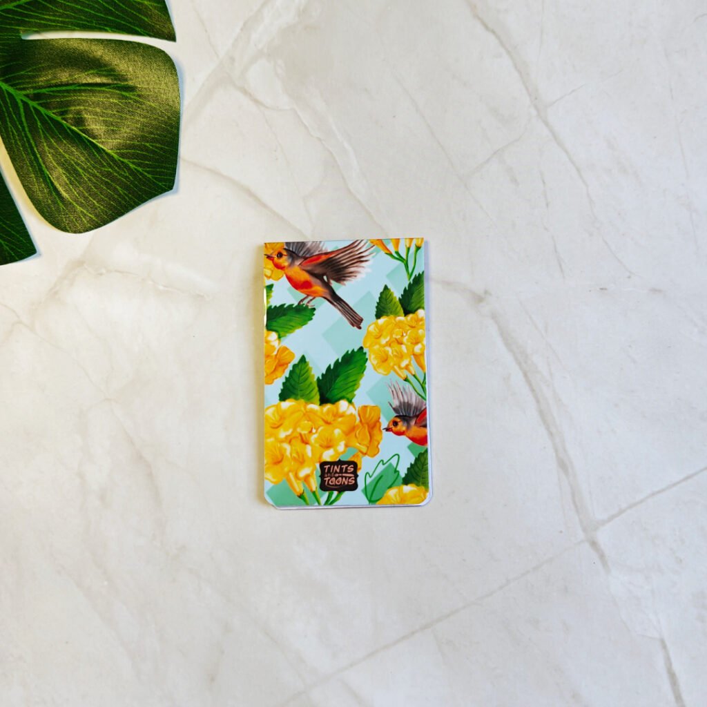 Sparrow and Floral - Magnetic Bookmark