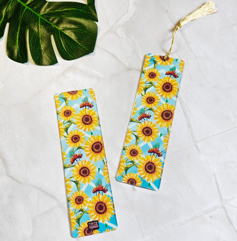 Sunflower and Bee Bookmark