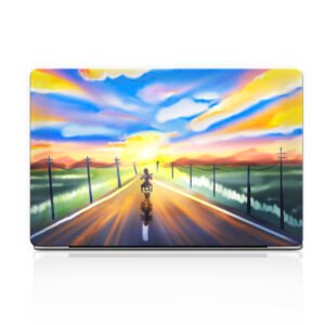 Biker & Sunset - Laptop Skin