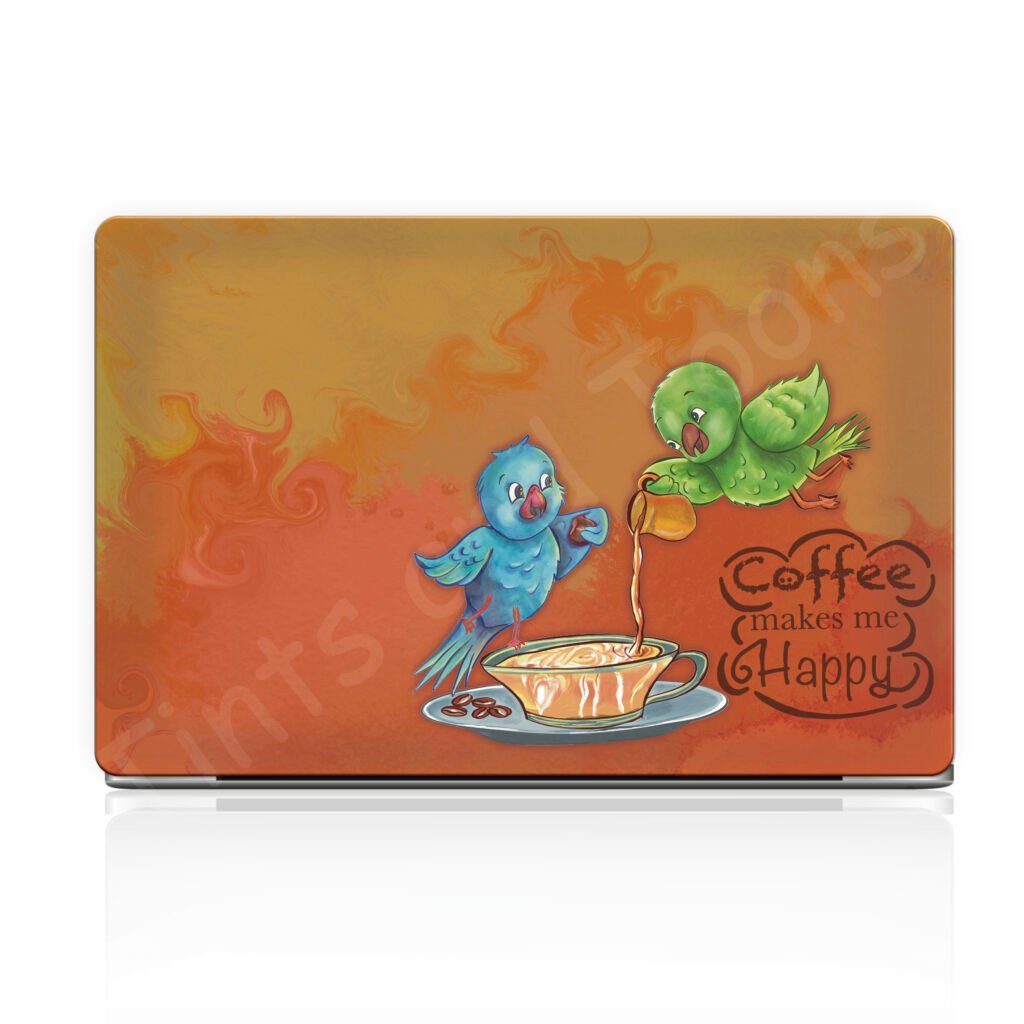 Coffee Love & Parrot love - Laptop Skin