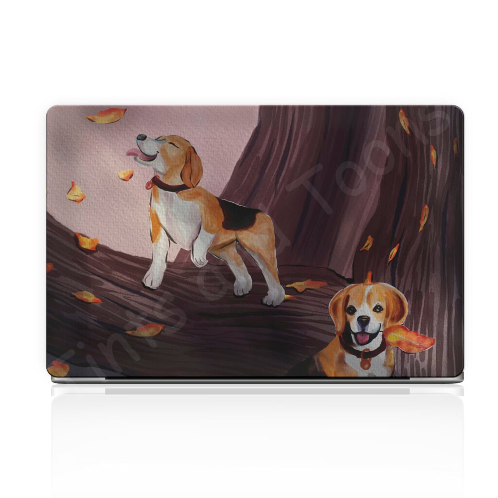 Dog in woods - Laptop Skin