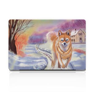Husky and Snowy Landscape Laptop Skin