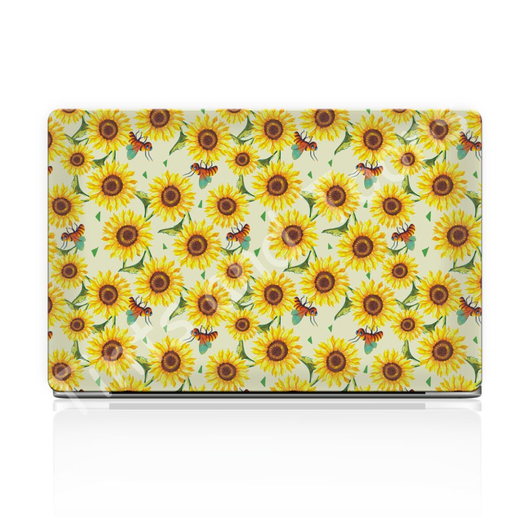 Sunflower and Bees - Laptop Skin